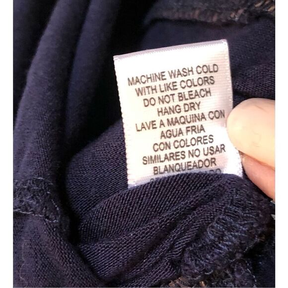 ZENANA - NWOT - L Sz Small - Short-Sleeve Tunic-Length Top w/Peplum in Navy Blue - Picture 10 of 12